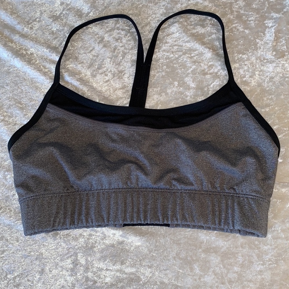5/$20 Champion sports bra black/gray